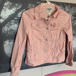 Carter’s Osh Kosh light pink jean jacket NWOT 12/12A